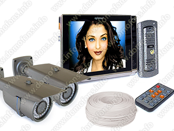 Комплект видеодомофона EPLUTUS EP-2291 с уличными камерами KDM-6215G
